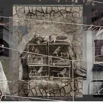 Erik Fuglset viser fotografibasert kunst inspirert av DADA. Bildet viser en kollasj på svart bakgrunn.
